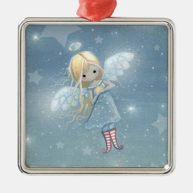 Petit ange étoile Ornement de Noël (Devant)