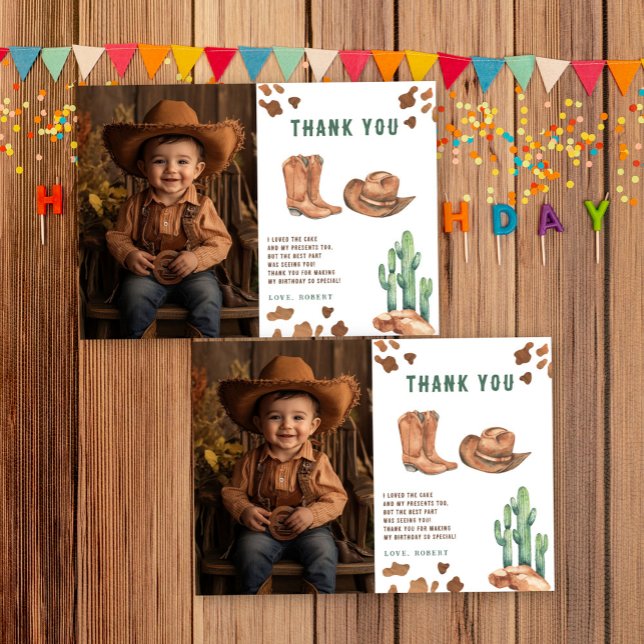 Petit anniversaire de cowboy Merci (Créateur téléchargé)