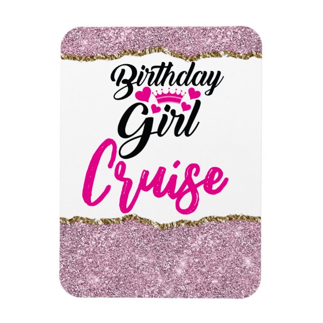 Petit Anniversaire Girl Cruise Door Magnet (Vertical)