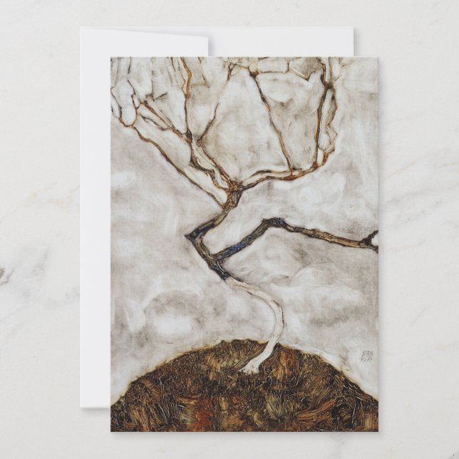 Petit Arbre À La Fin De L'Automne par Egon Schiele (Devant)