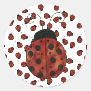 Petit autocollant de coccinelle