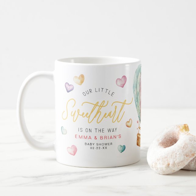 Petit Baby shower amoureux Favoriser Mug (Avec donut)