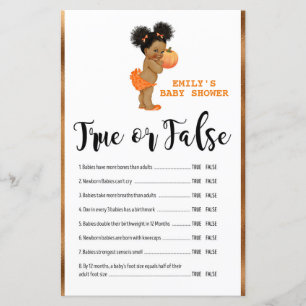 Petit Baby shower Citrouille IMPRIMÉ