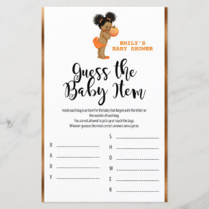 Petit Baby shower Citrouille IMPRIMÉ