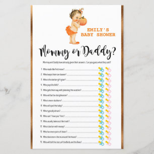 Petit Baby shower Citrouille IMPRIMÉ