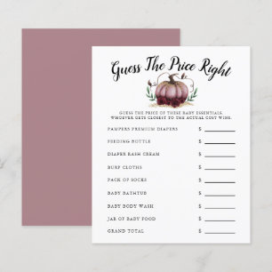 Petit Baby shower Citrouille Rose Devine Le Prix