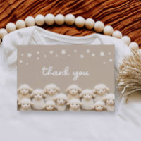 Petit Baby shower d'agneau Carte de remerciements 