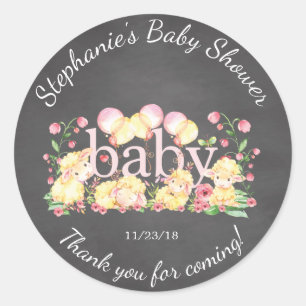 Petit Baby shower d'agneau doux Favoriser Sticker