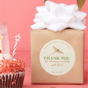 Petit Baby shower de bug d'amour Sticker rond clas