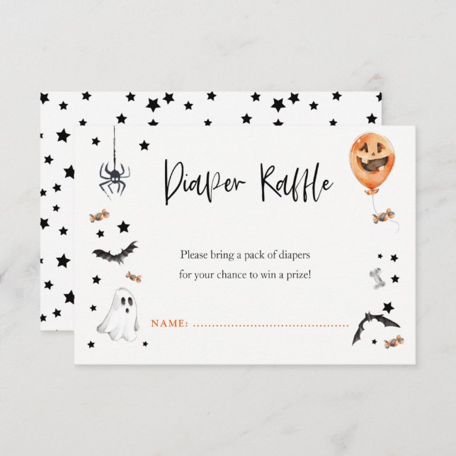 Petit Baby shower de livre Carte de tombole (Devant / Derrière)