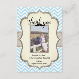 Petit baby shower de MERCI de thème de moustache