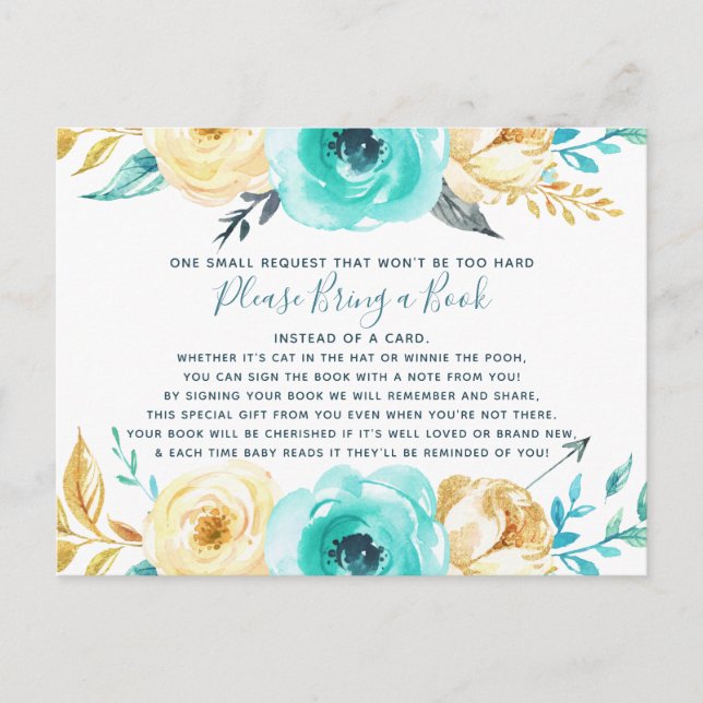 Petit Baby shower d'homme apporte une carte de liv (Devant)