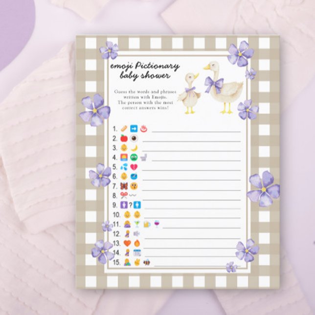 Petit baby shower d'oie - jeu d'émoticônes (Créateur téléchargé)