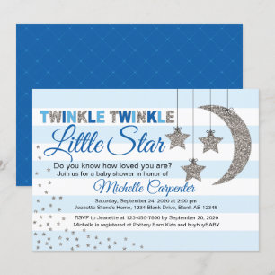 petit baby shower étoile scintillant invitation po
