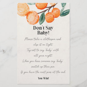 petit baby shower mignon pas dire baby game