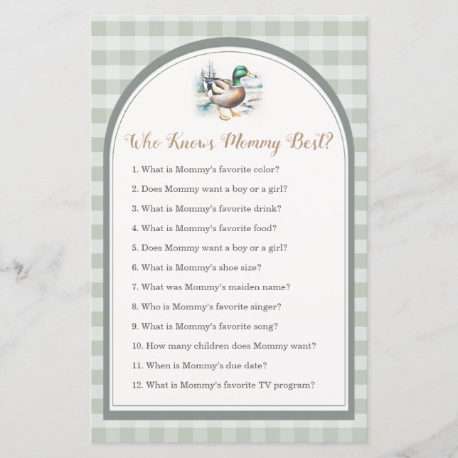 Petit Baby shower Qui Connaît Maman Le Meilleur (Devant)