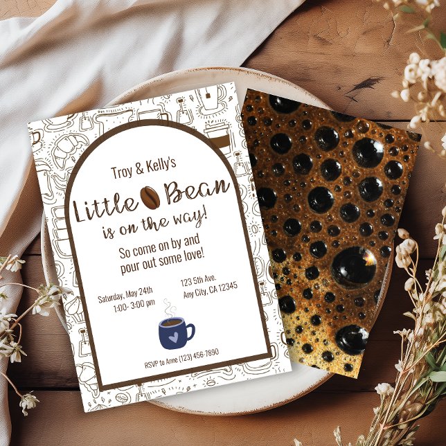 Petit Bean Café Thème Baby shower Invitation (Créateur téléchargé)