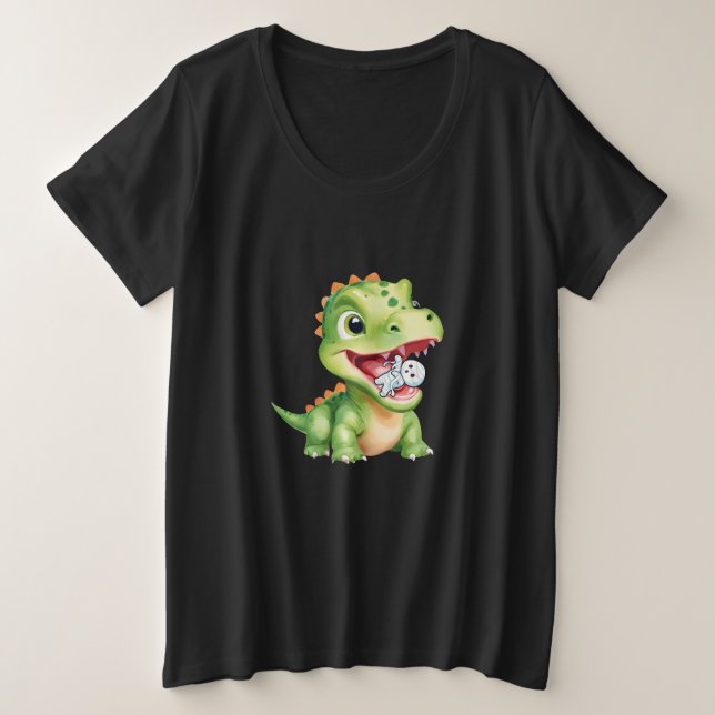 Petit bébé Dinosaur manger squelette maman Hallowe (Design devant)