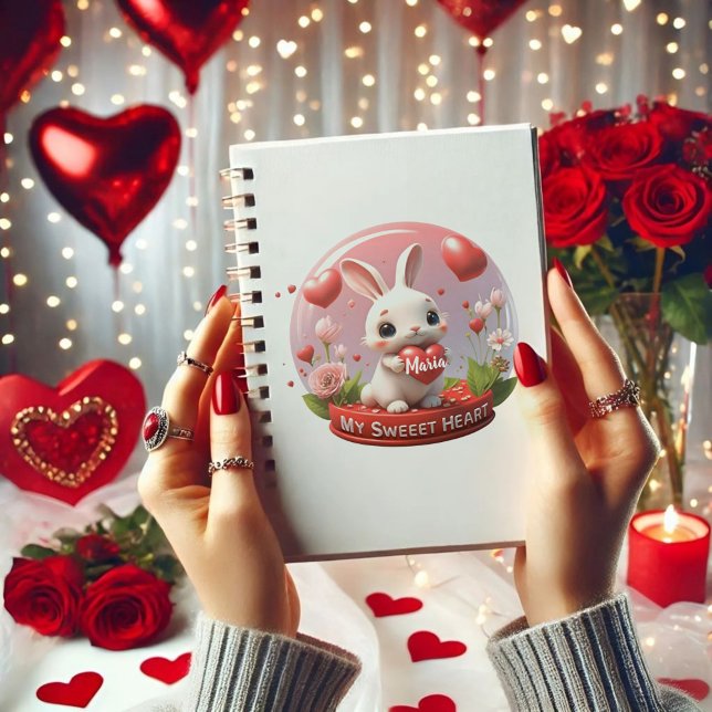 Petit bébé lapin valentine coeur amour carnet (Créateur téléchargé)