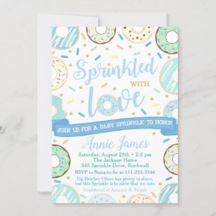 Petit Bébé Saupoudrer Invitation Donut Bébé Saupou