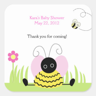 Petit Bee Bumble abeilles CARRÉ Favoriser Sticker
