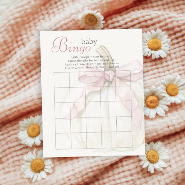 Petit Bingo Cadeau Bébé Citrouille Rose (Créateur téléchargé)