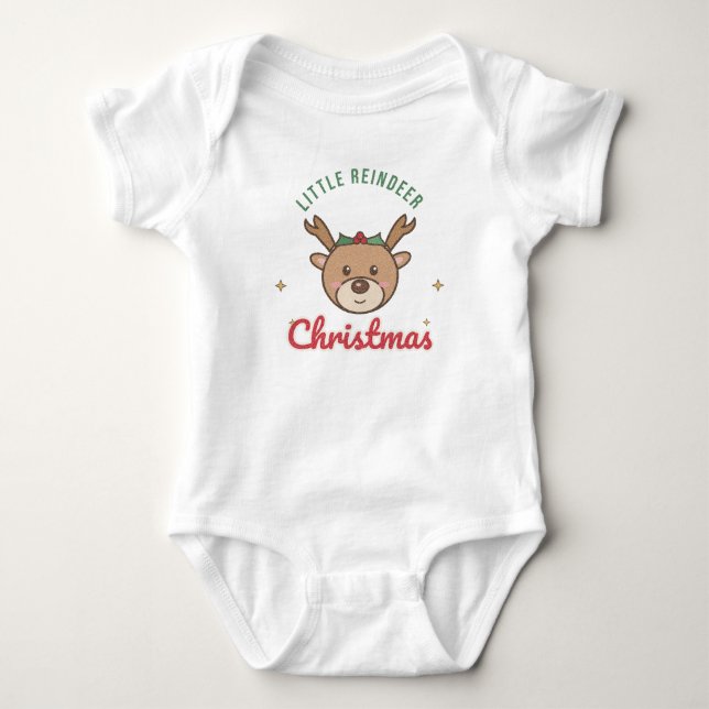 Petit Body de Noël pour Bébé Renne (Devant)