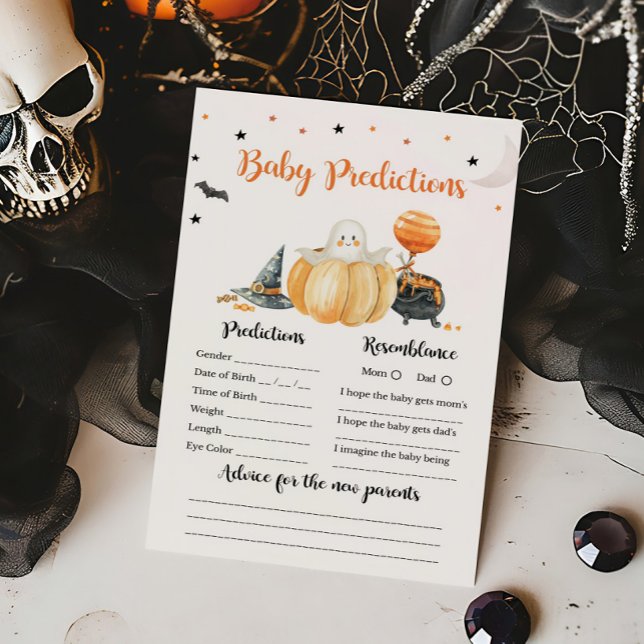 Petit Boo Citrouille Halloween Baby Predictions Je (Pumpkin Halloween Baby Shower Baby Predictions Game)