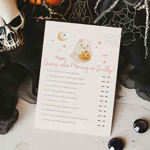 Petit Boo d'Halloween rose Devinez Maman ou Papa