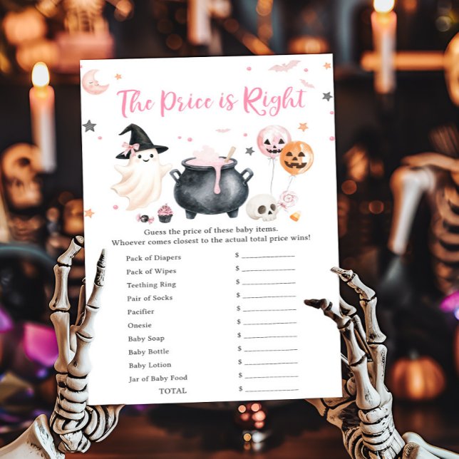 Petit Boo Fantôme Rose Le Jeu The Price Is Right (Girl Little Boo Baby Shower The Price Is Right Game)