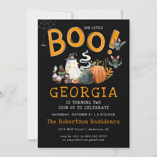 Petit Boo | Fête d'anniversaire de Ghost Halloween (Devant)