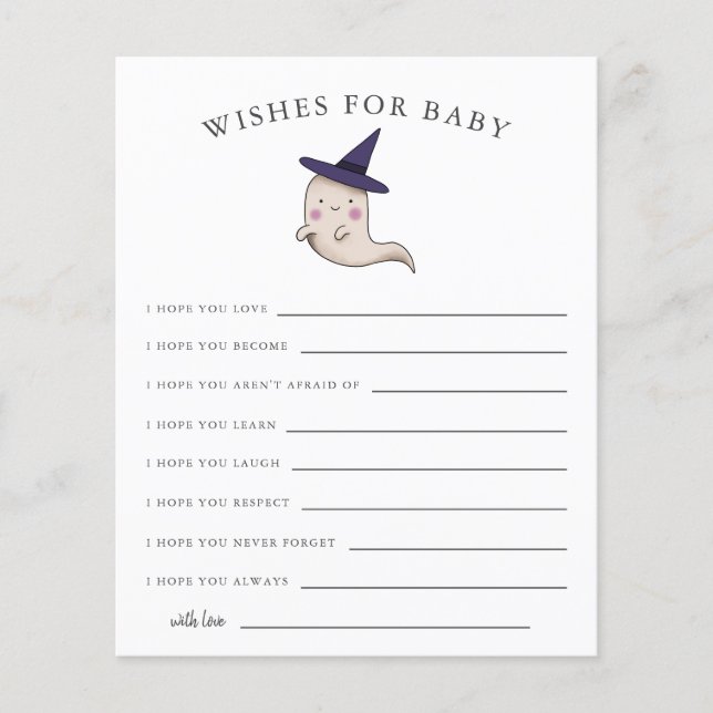 Petit Boo Girl Ghost Wives for Baby Card (Devant)