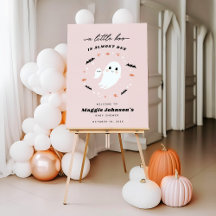 Petit Boo Halloween Baby shower rose signe de bien