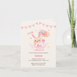 Petit Boo rose Halloween Baby Shower Invitations