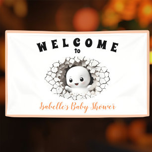 Petit Boom Est Presque Dû Bannière Baby shower Fan