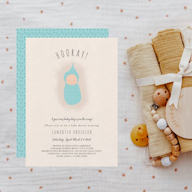 Petit Bundle garçon Baby shower Invitation (Créateur téléchargé)