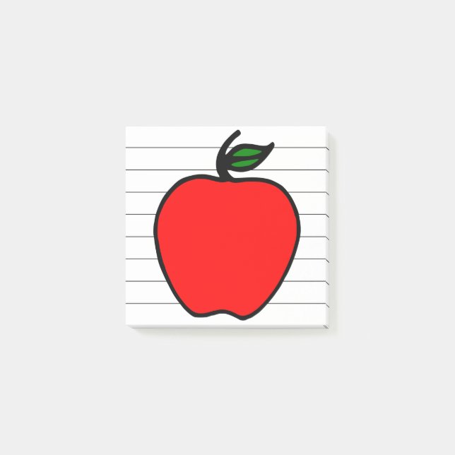 Petit cadeau de notes post-it de l'école Apple pou (Devant)