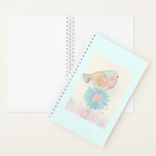 Petit cahier de bullet journal à motif d'oiseau (À l'intérieur)