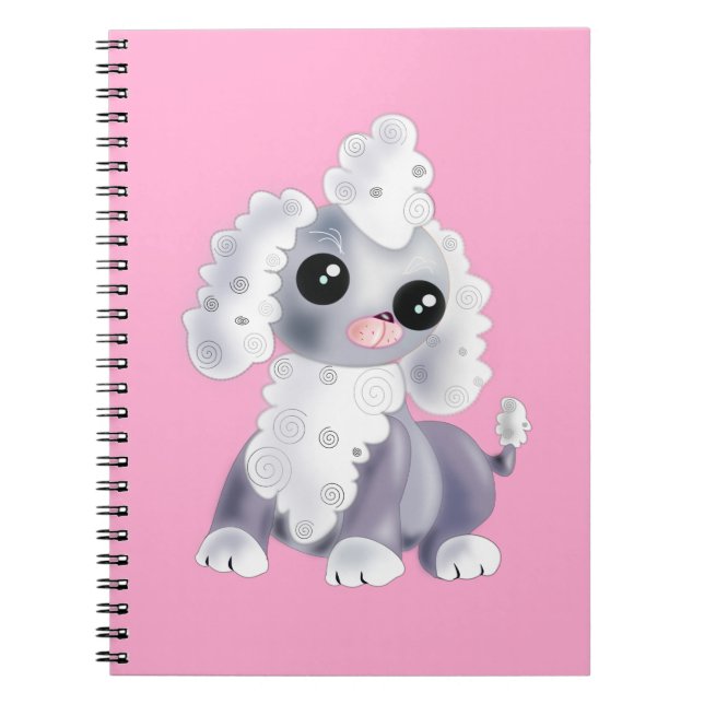 Petit Cahier Rose Chiot - Vos Couleurs - Texte (Devant)