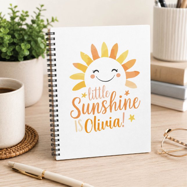 Petit Cahier Spirale Personnalisé Sunshine (Créateur téléchargé)