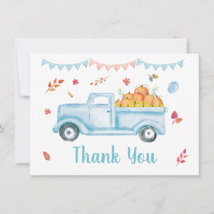 Petit Camion Citrouille Automne Anniversaire Merci