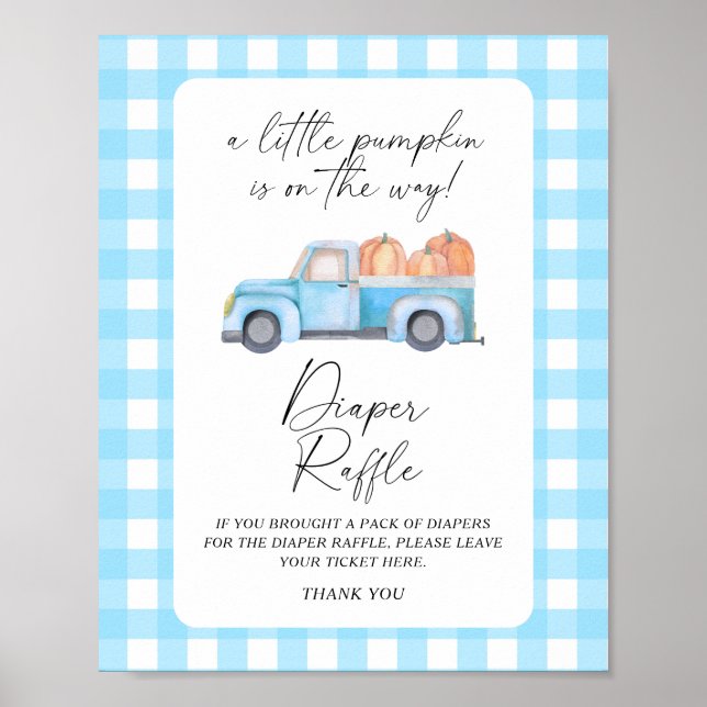 Petit camion de citrouille tombant affiche de tira (Devant)