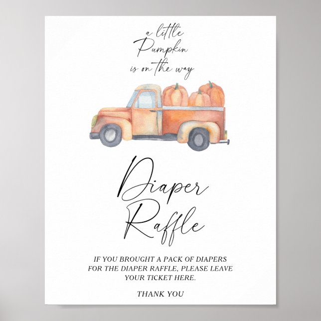 Petit camion de citrouille tombant affiche de tomb (Devant)