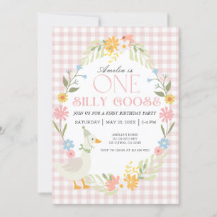 Petit Canard Thème Premier Anniversaire Invitation