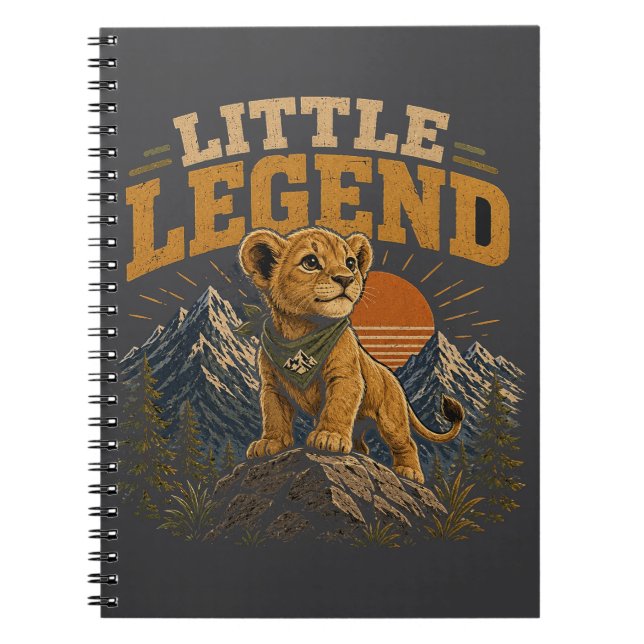 Petit Carnet de Notes Spirale Esthétique Lionceau  (Devant)