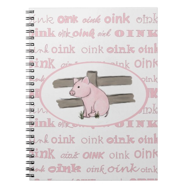 Petit carnet rose de porcelet (Devant)