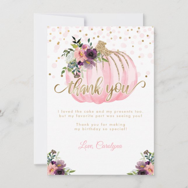 Petit Carte de remerciements d'anniversaire Citrou (Devant)