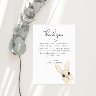 Petit Carte de remerciements de Baby shower Bunny