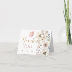 Petit Carte de remerciements Fleur sauvage