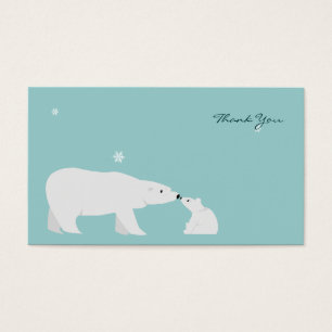 Petit carte de remerciements : Ours blanc
